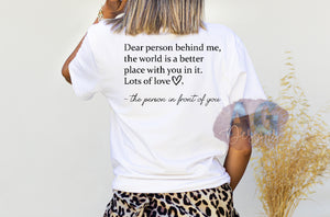 Dear Person Behind Me