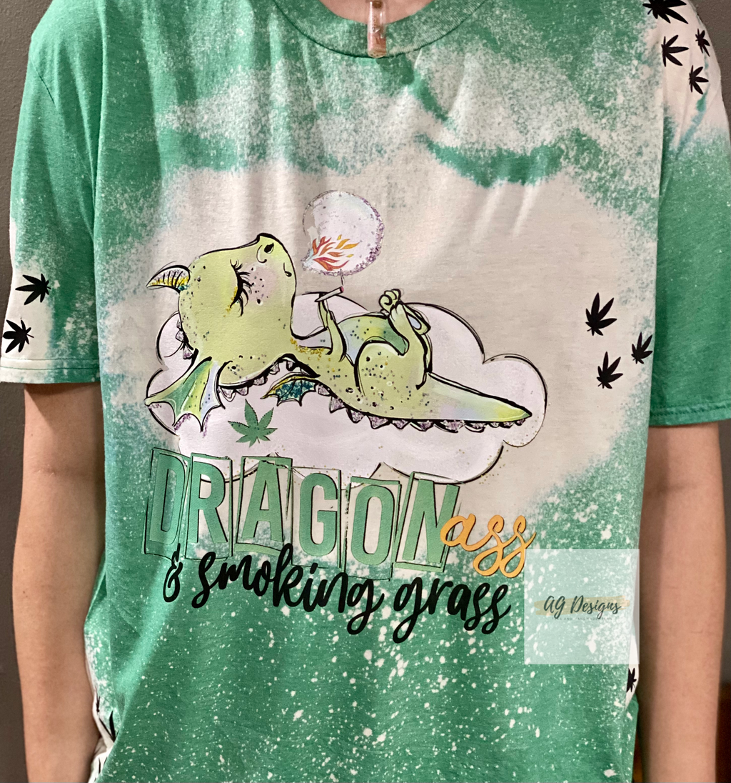 Dragon Leaves Bleached Tee